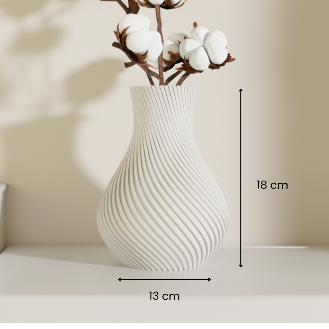 Evara white vase detail — home decor vase India | Styra