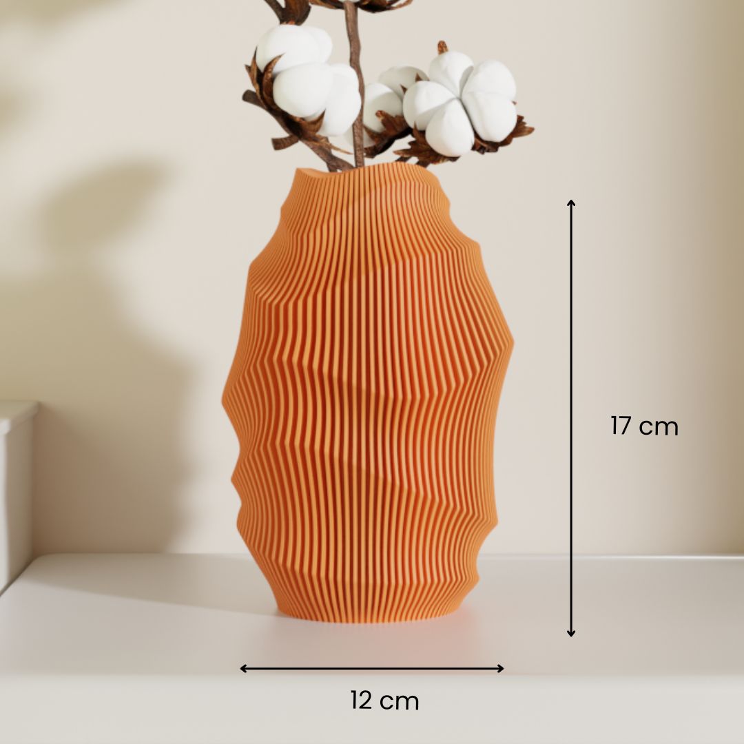 Kuraloop curvy vase with fins