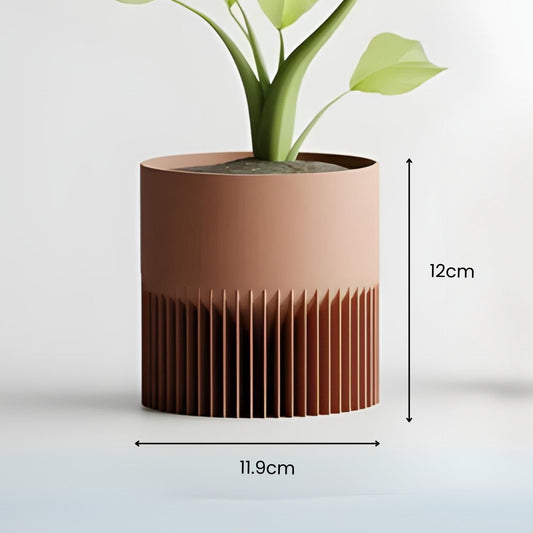 Modern Ribbed Rectangular Planter Pot