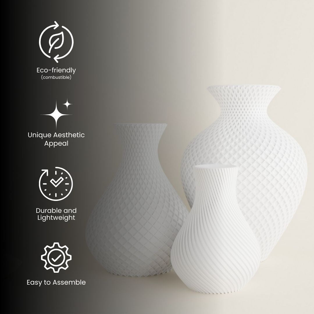 3 Vase Combo — minimalist decorative vase India | Styra