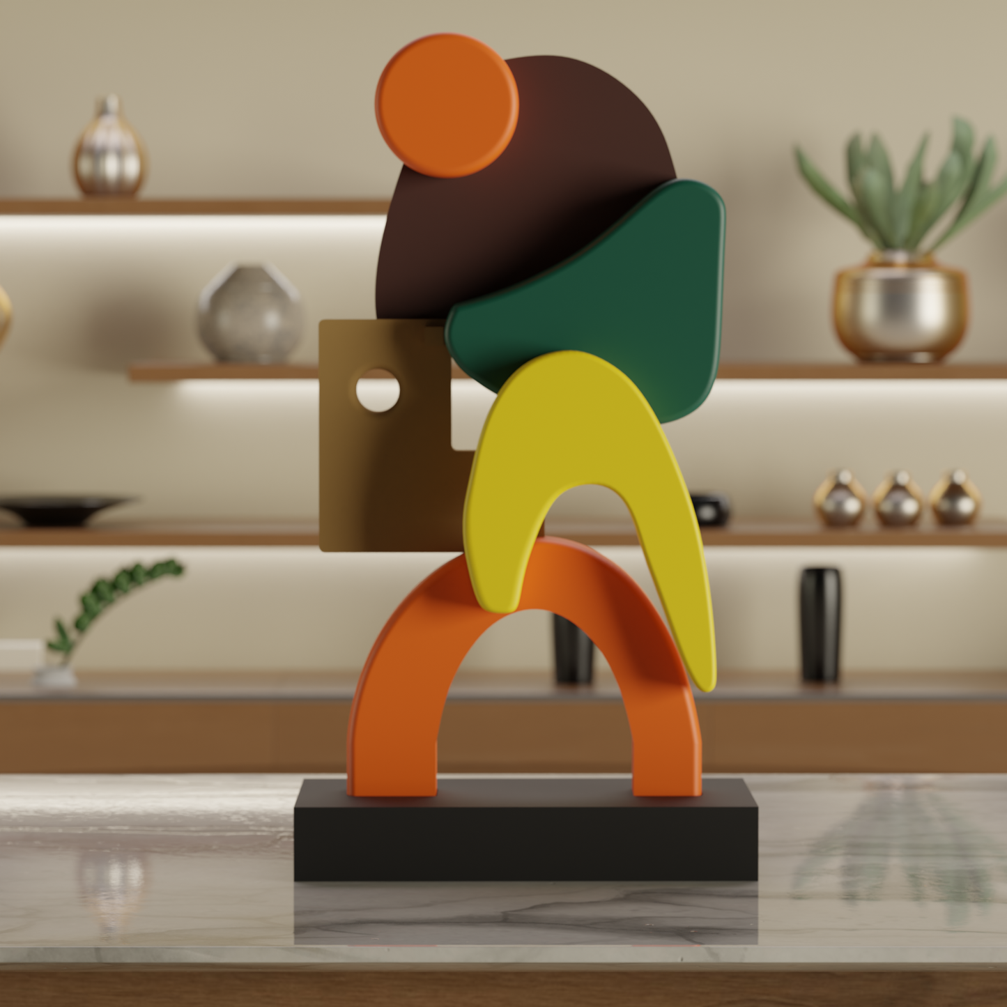 Abstract Art Centerpiece — premium decor sculpture India | Styra