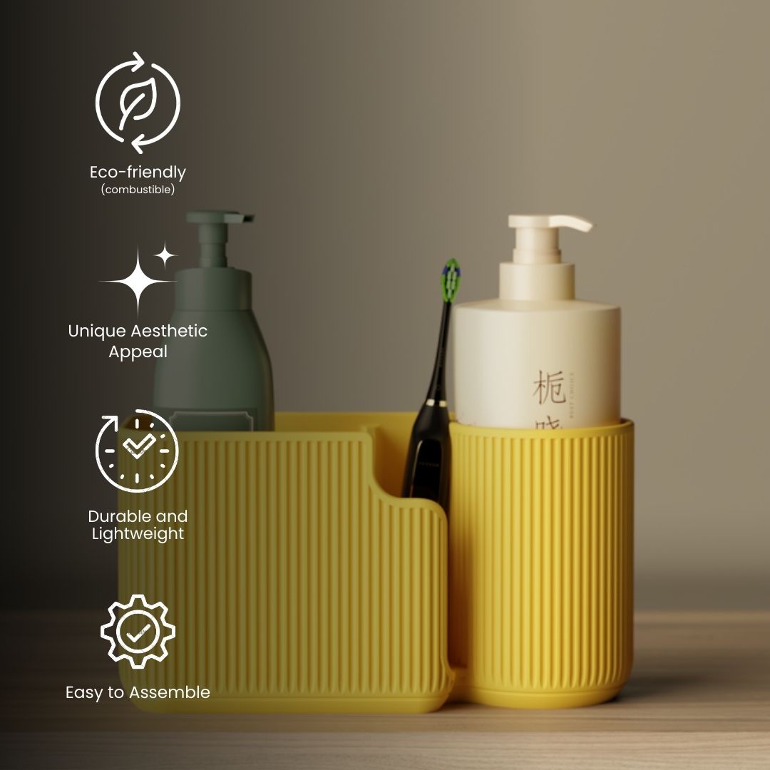 Bathroom Organizer, detail — sculptural desk organizer India | Styra
