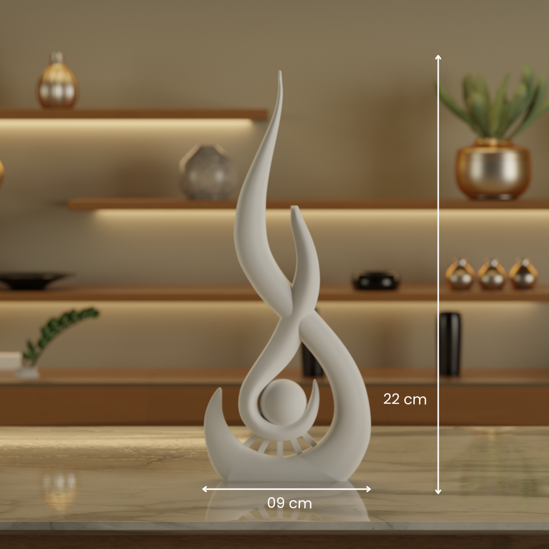 Flames of Victory, size reference — handcrafted decor sculpture India | Styra