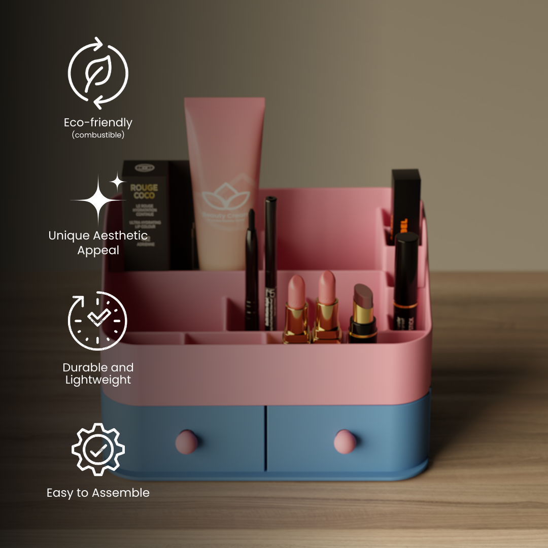 Multi-compartment organizer, detail — minimalist desk organizer India | Styra