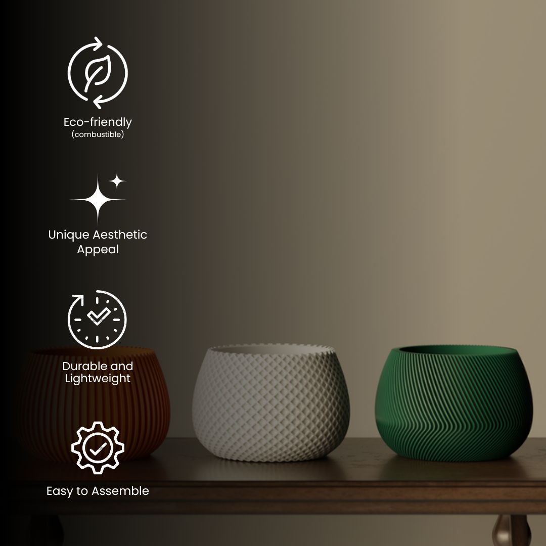 The Contour Bowl Series, detail — handcrafted indoor planter India | Styra