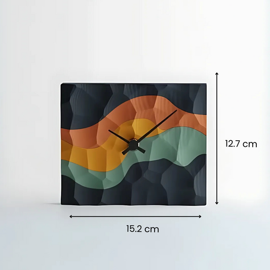 Voronoi clock pattern detail — unique table clock online India | Styra