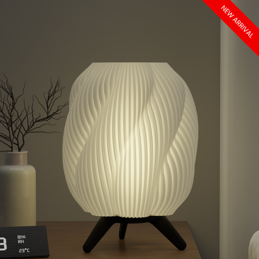 Stripped swirl lamp