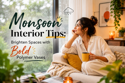 Monsoon Interior Tips: Brighten Spaces with Bold Polymer Vases