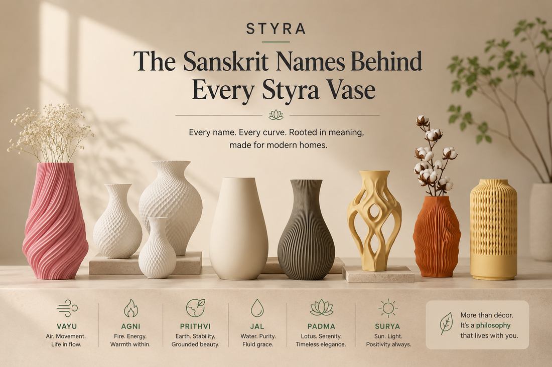The Sanskrit Names Behind Every Styra Vase: A Design Philosophy
