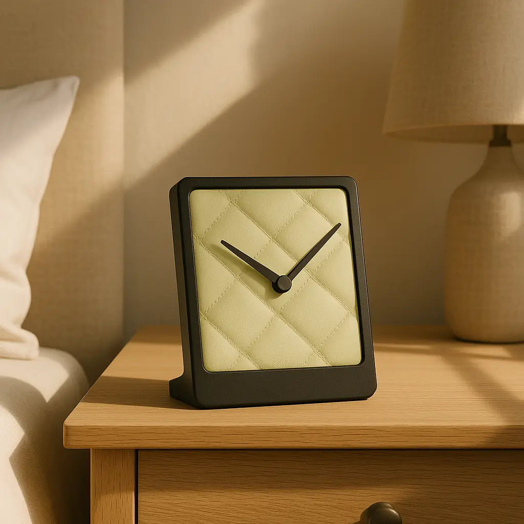 Modern designer desk and table clocks in shatterproof polymer by Styra India