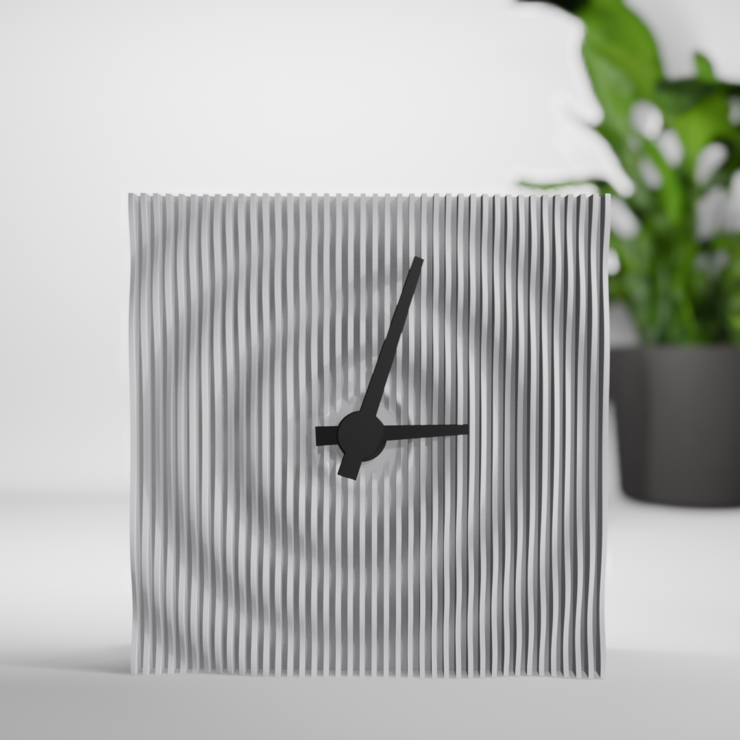 Ripple Effect Desk Clock front – modern home decor table clock