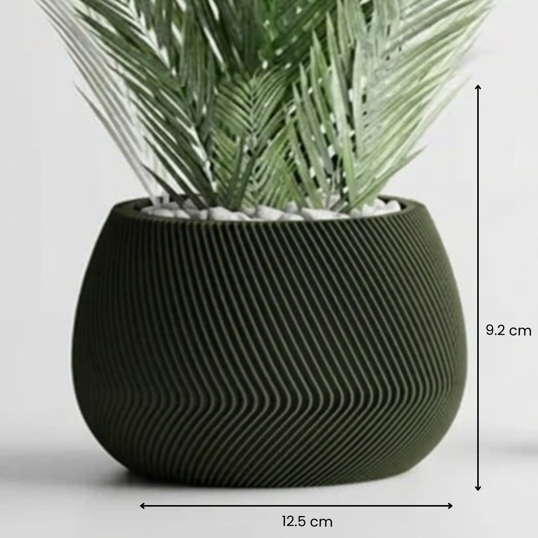 Modern Ribbed Wavy Planter Pot