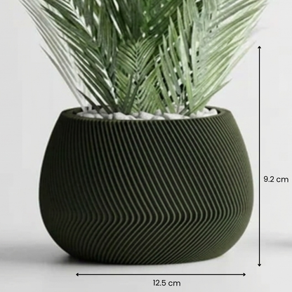 Modern Ribbed Wavy Planter Pot