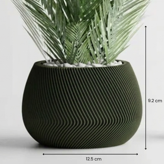 Modern Ribbed Wavy Planter Pot