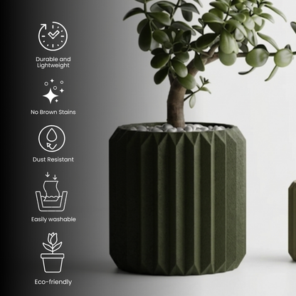 Triangle Ribbed Plant Pot