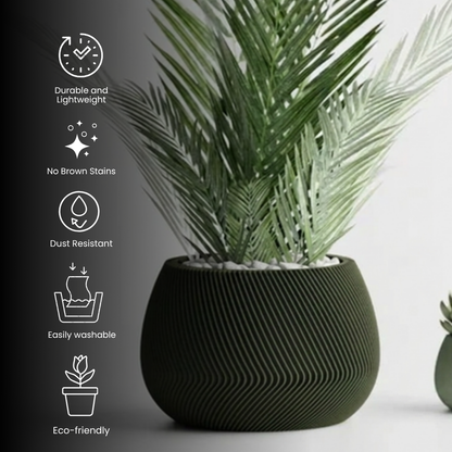 Modern Ribbed Wavy Planter Pot