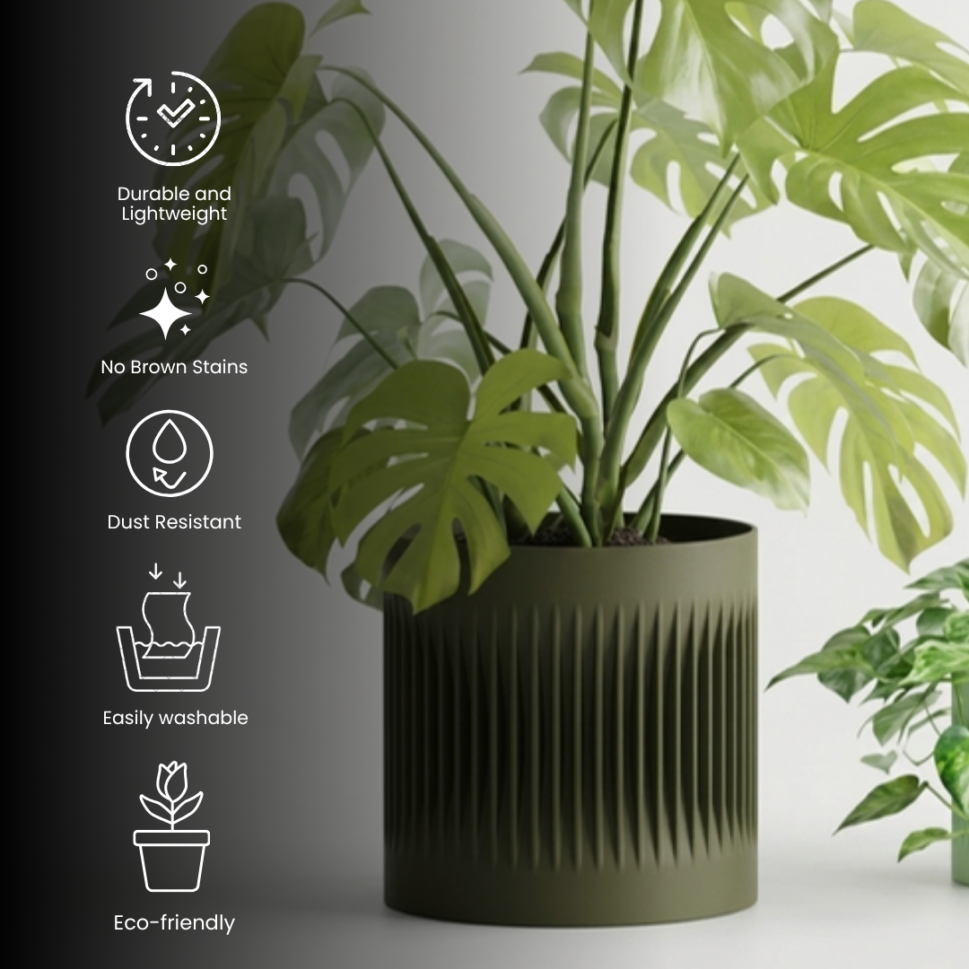 Modern Ribbed Center Pot