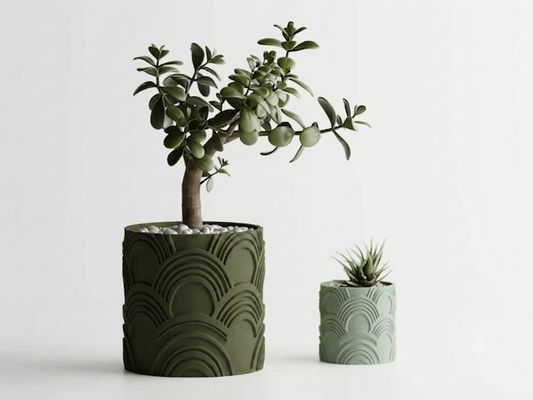 Modern Wavy Pattern Planter Pot