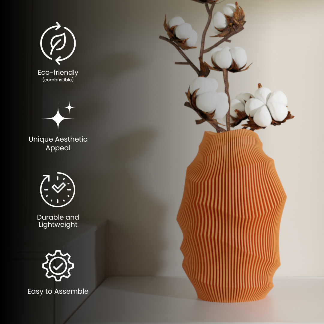 Kuraloop curvy vase with fins