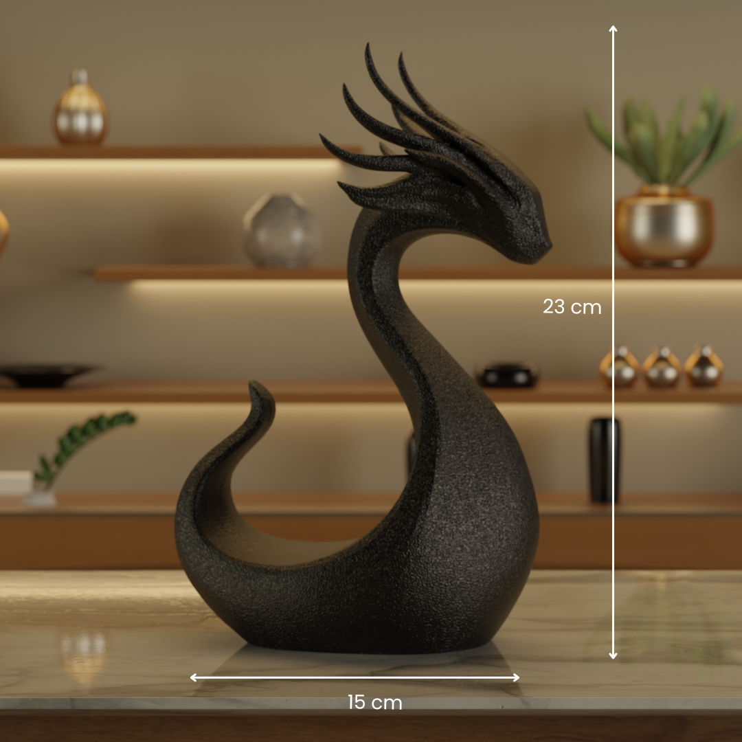 Toothless Dragon detail – handcrafted dragon figurine for desk