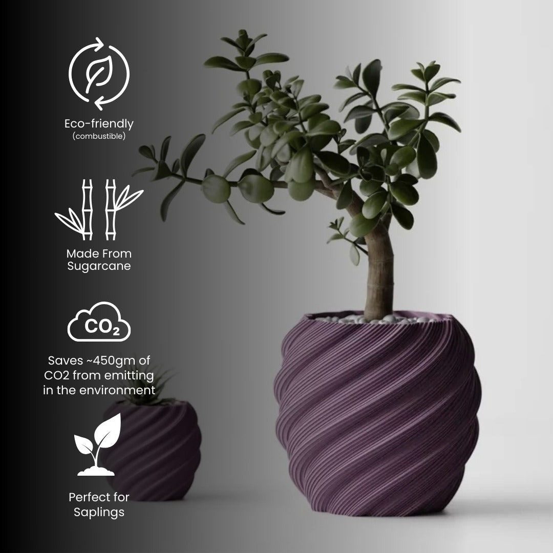 Divided Ribs Planter Pot