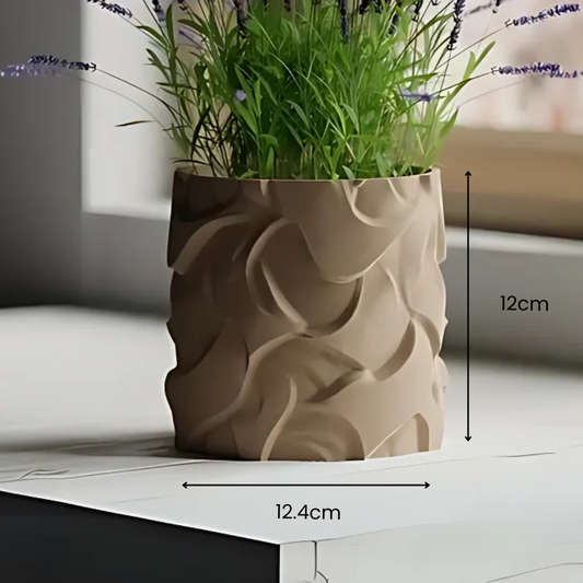 Wavy Pattern Planter Pot