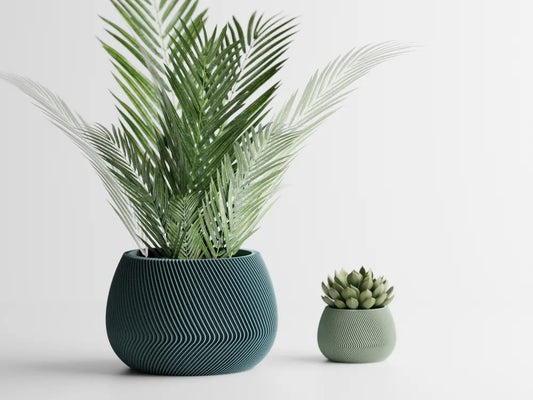 Modern Ribbed Wavy Planter Pot