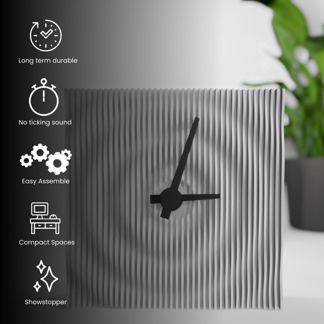 Ripple Effect Clock angle view – unique desk clock for home India