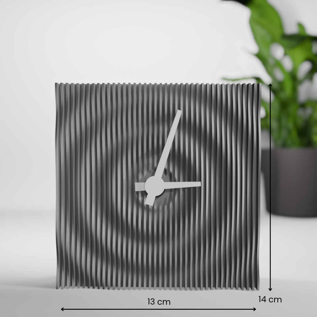 Ripple Effect Clock side view – minimal water ripple desk clock