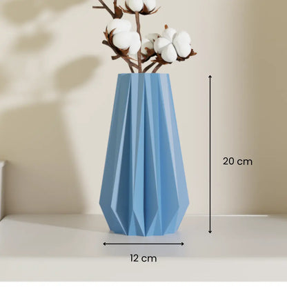 Arohi Origami Vase White — Lightweight Polymer Vase | Styra