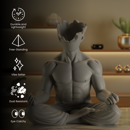 Awakened Mind Meditation Statue — sculptural decor sculpture India | Styra