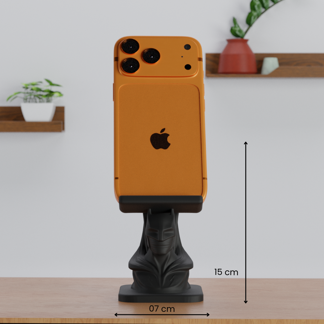 Batman Phone Stand — handcrafted desk organizer India | Styra