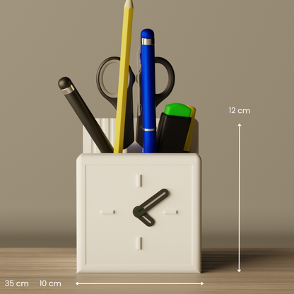 Clock Organizer, size reference — minimalist desk organizer India | Styra