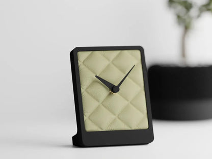 Cushion Cloth Pattern clock — soft texture desk clock India | Styra
