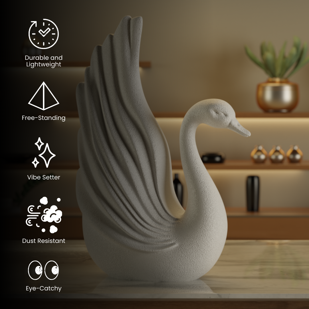 Decorative Swan Statue — handcrafted decor sculpture India | Styra