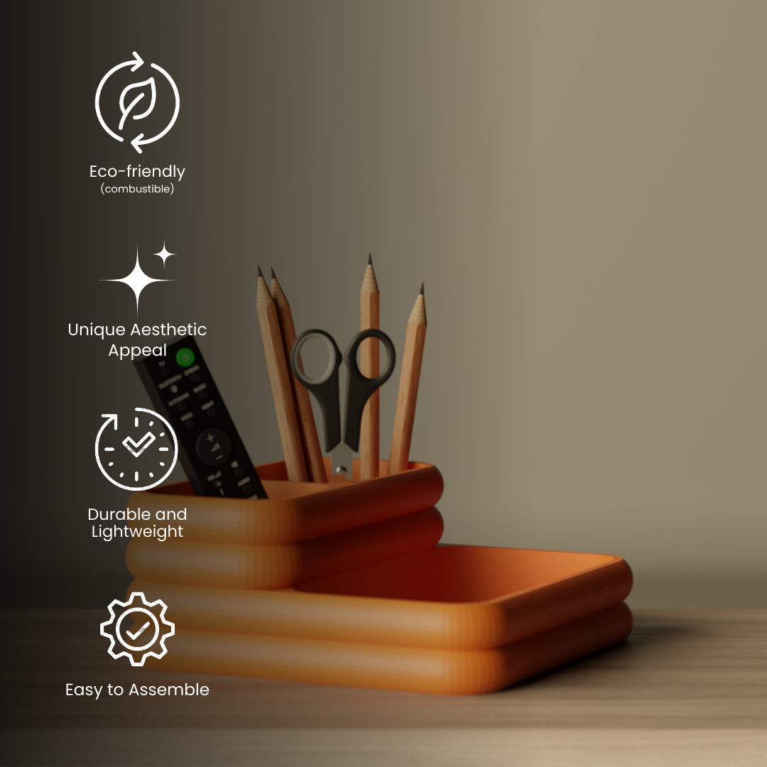 Desk Tray, detail — handcrafted desk organizer India | Styra