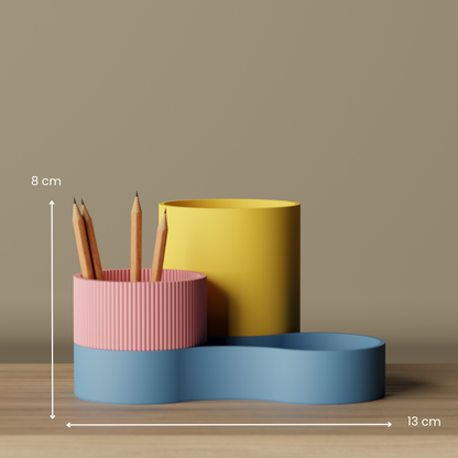 Desktop pen holder, size reference — modern desk organizer India | Styra