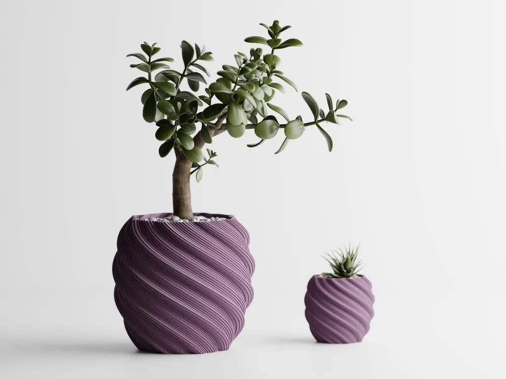 Divided Ribs Planter Pot — segmented ribbed plant pot India | Styra