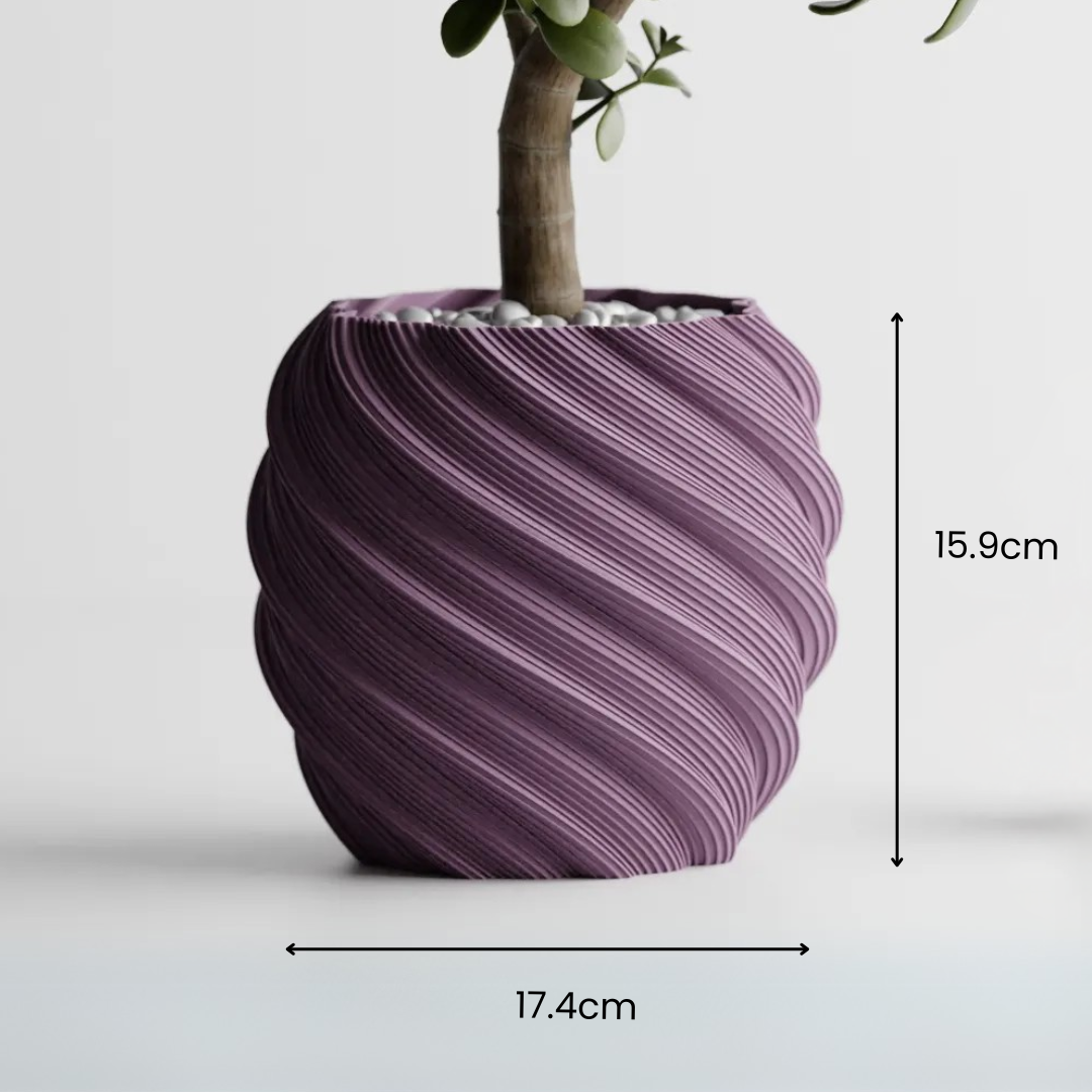 Divided Ribs Pot top view — modern planter pot India | Styra