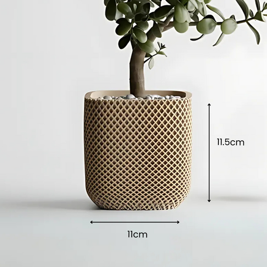 Double Ribbed Rounded Pot — designer indoor planter India | Styra
