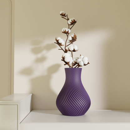 Evara designer accent vase valentino — bulbous neck decorative vase India | Styra