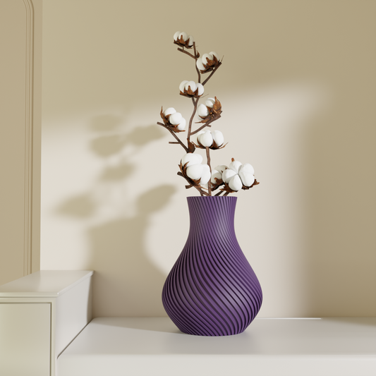 Evara designer accent vase valentino — bulbous neck decorative vase India | Styra