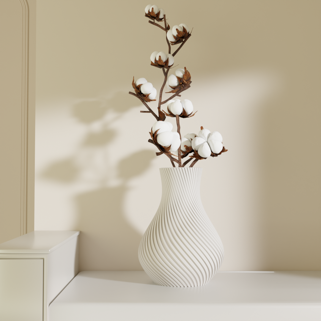 Evara designer vase white — elegant flower vase India | Styra