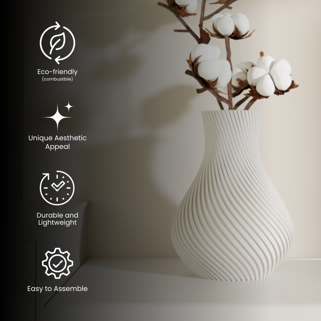 Evara vase description — buy sculptural vase India | Styra