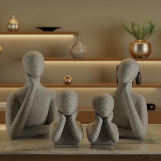 Family Harmony Grey — designer decor sculpture India | Styra