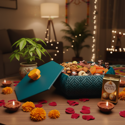 Festive Hexa Treat Box — designer gift hamper India | Styra