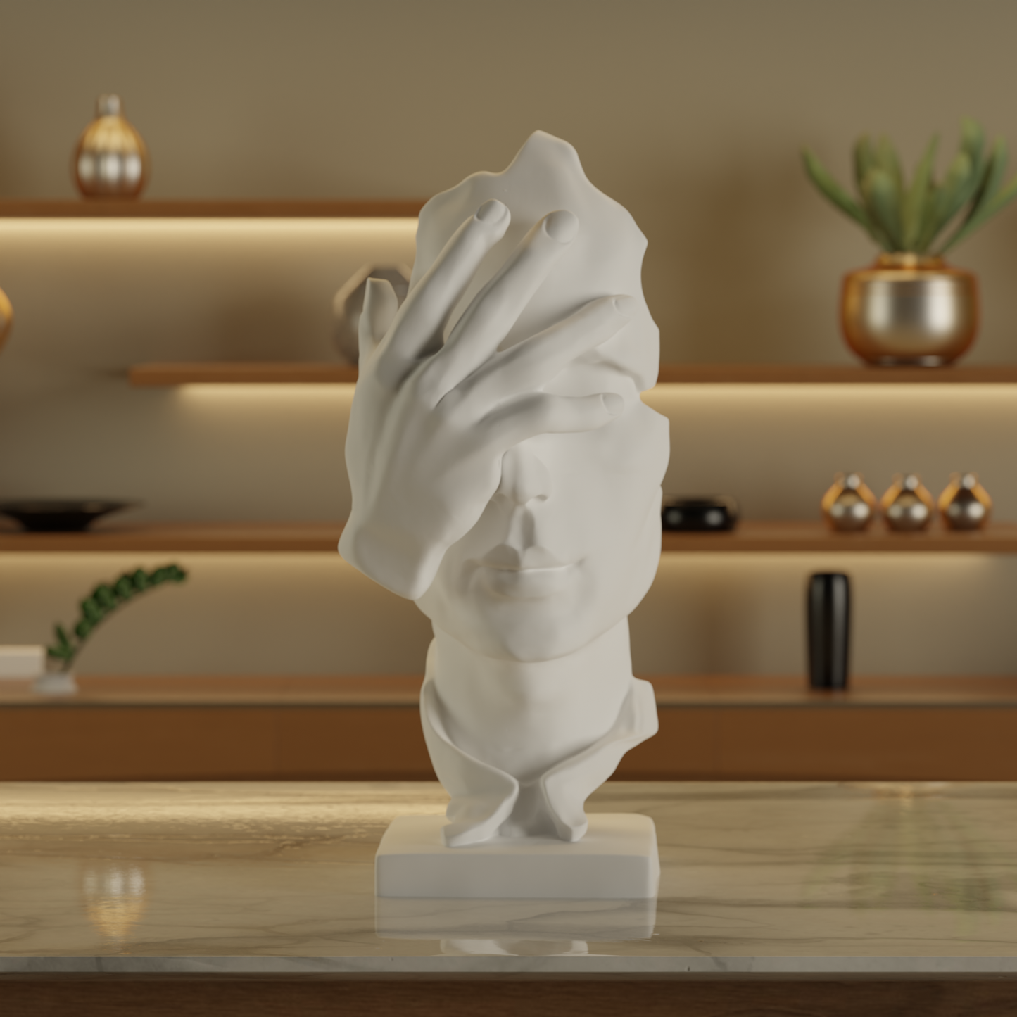 Frustated Employee White — premium decor sculpture India | Styra