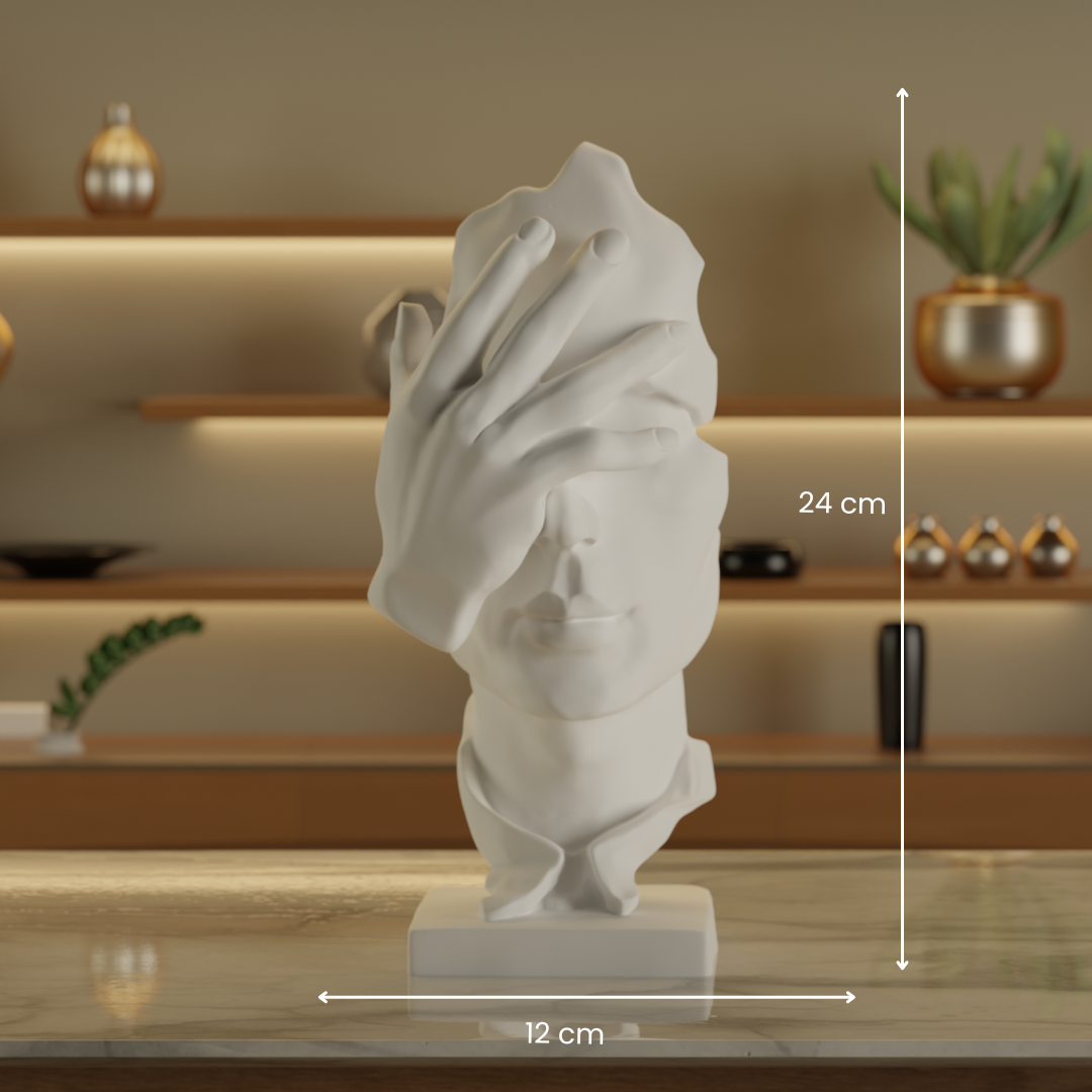 Frustated Employee White — minimalist decor sculpture India | Styra
