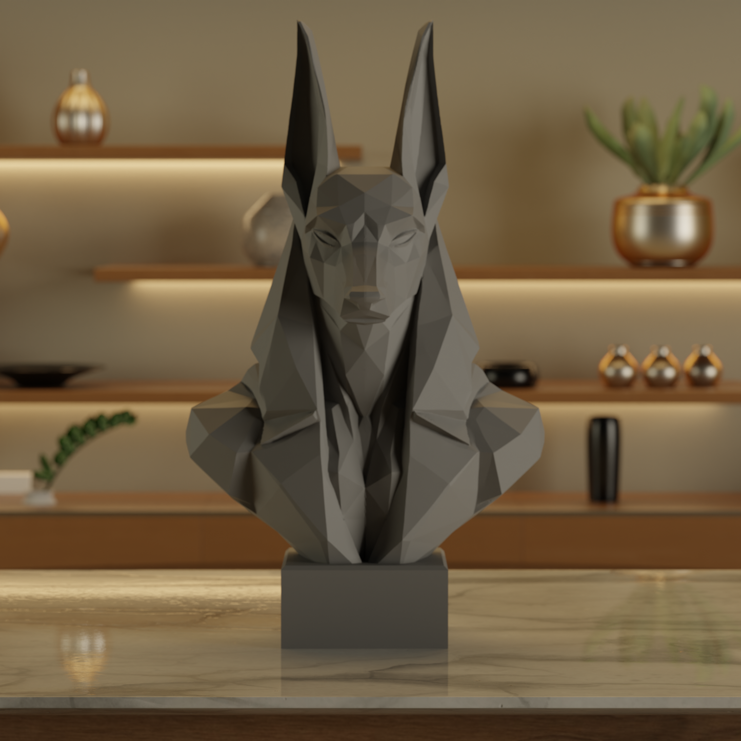 Geometric Anubis — designer decor sculpture India | Styra