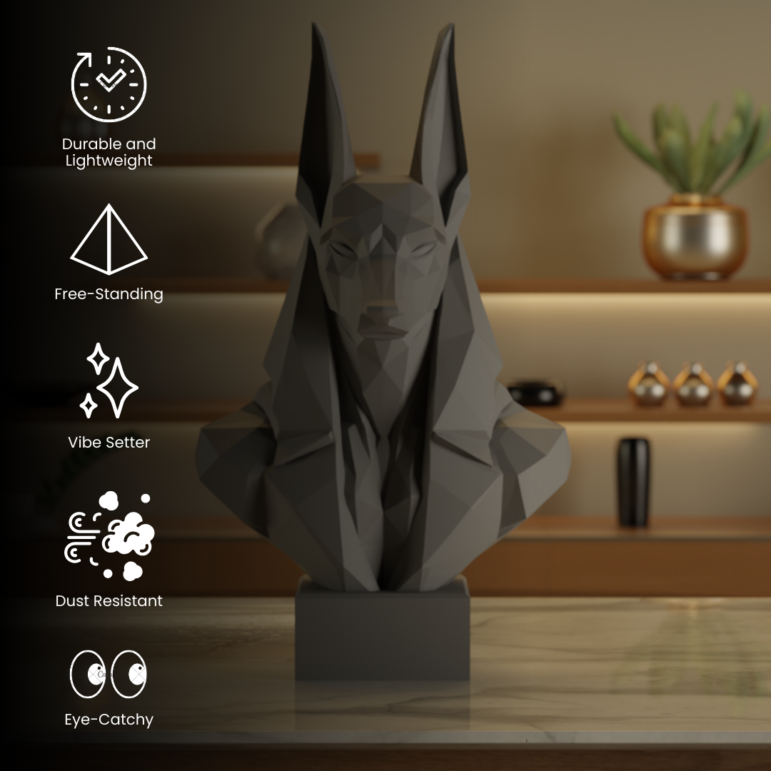 Geometric Anubis — handcrafted decor sculpture India | Styra